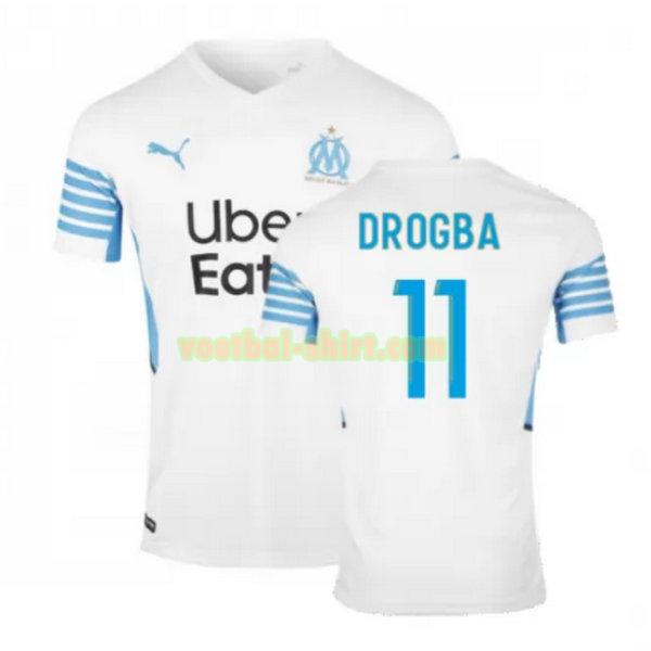 drogba 11 olympique marseille thuis shirt 2021 2022 wit mannen