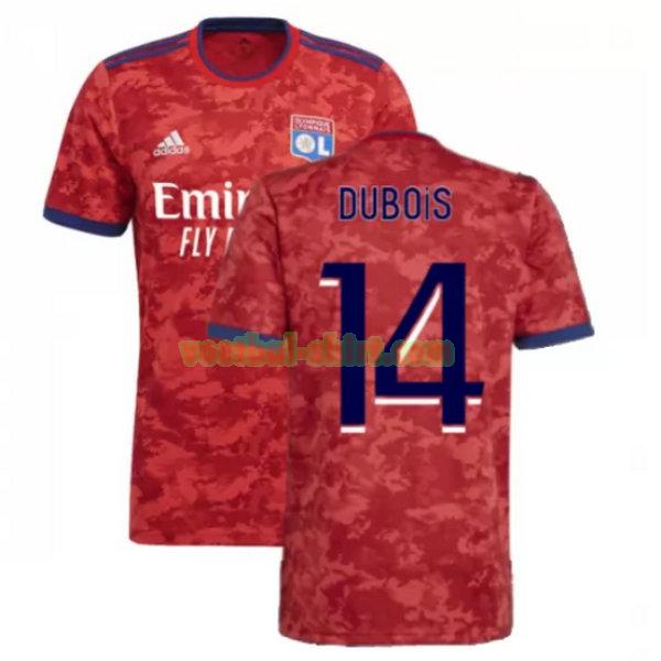 dubois 14 olympique lyon uit shirt 2021 2022 rood mannen