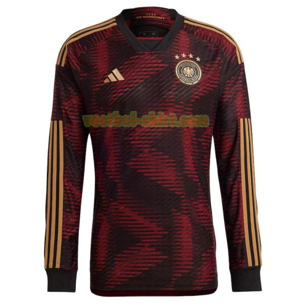 duitsland uit shirt 2022 lange mouwen rood mannen