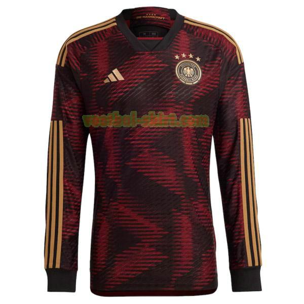 duitsland uit shirt 2022 lange mouwen rood mannen