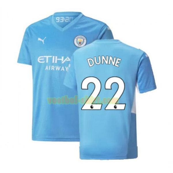 dunne 22 manchester city thuis shirt 2021 2022 blauw mannen