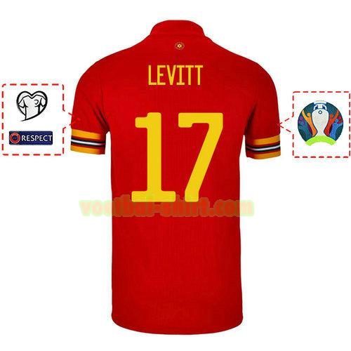 dylan levitt 17 wales thuis shirt 2020 mannen