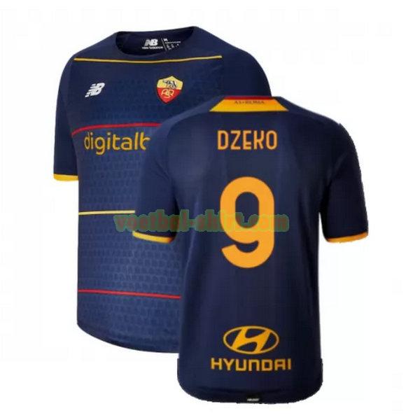 dzeko 9 as roma fourth shirt 2021 2022 geel mannen