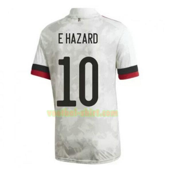 e hazard 10 belgië uit shirt 2020-2021 wit mannen