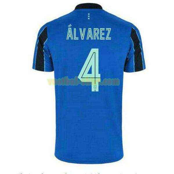 edson alvarez 4 ajax uit shirt 2021 2022 blauw mannen