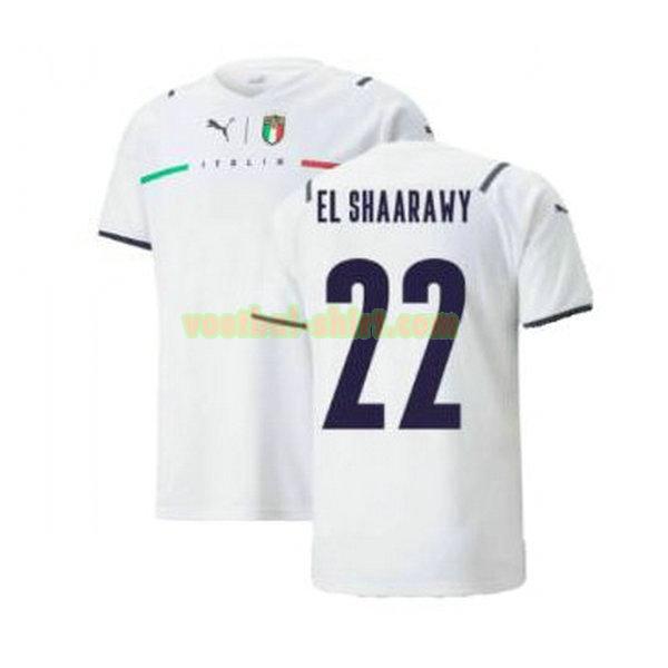 el shaarawy 22 italië uit shirt 2021 2022 wit mannen