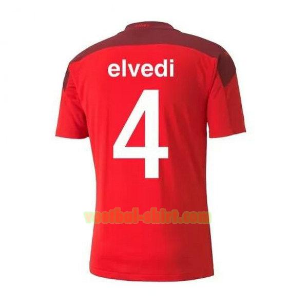 elvedi 4 zwitserland thuis shirt 2020-2021 rood mannen
