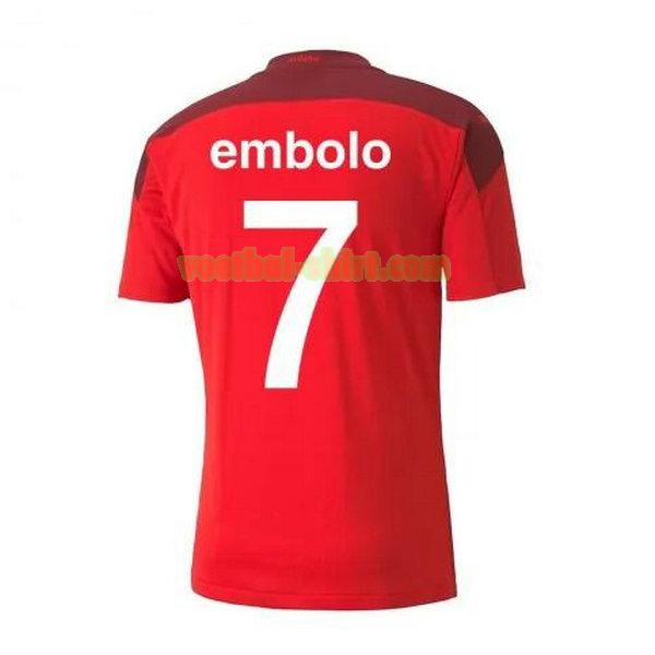 embolo 7 zwitserland thuis shirt 2020-2021 rood mannen