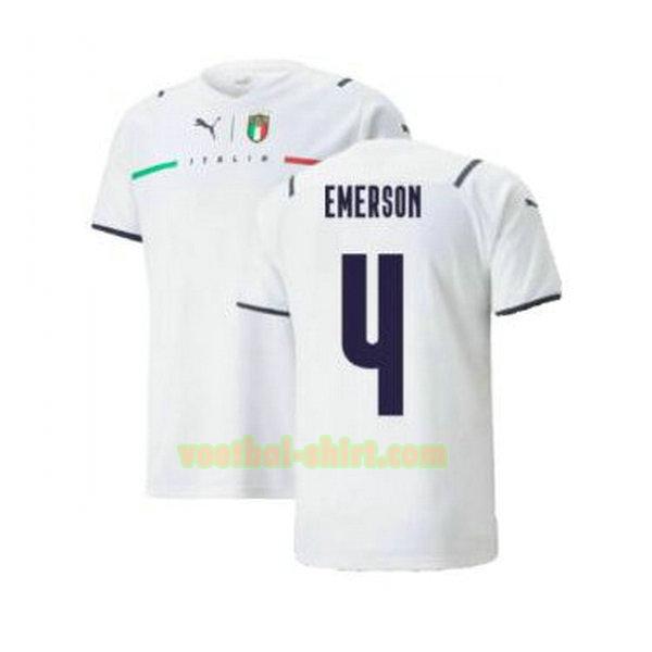 emerson 4 italië uit shirt 2021 2022 wit mannen