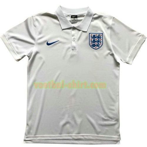 engeland poloshirt 18-19 wit blauw mannen