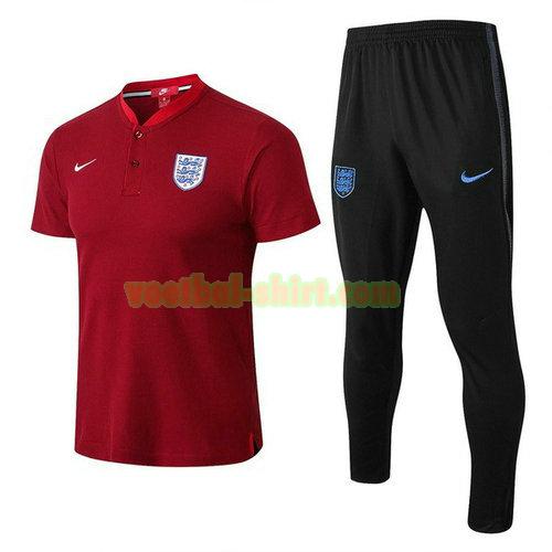 engeland set poloshirt 2018 rood mannen