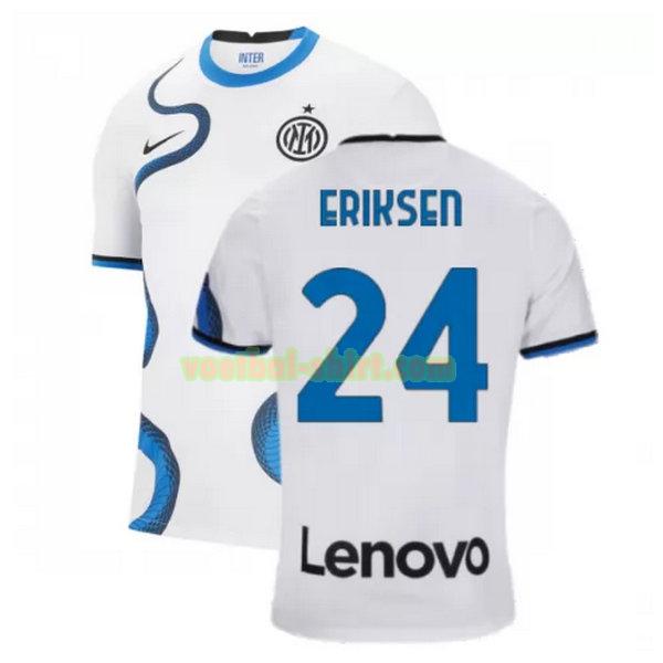 eriksen 24 inter milan uit shirt 2021 2022 wit mannen