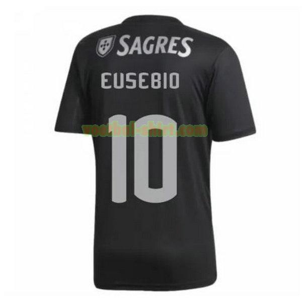 eusebio 10 benfica uit shirt 2020-2021 zwart mannen