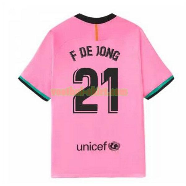 f de jong 21 barcelona 3e shirt 2020-2021 roze mannen