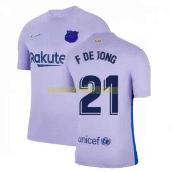 f de jong 21 barcelona uit shirt 2021 2022 geel mannen