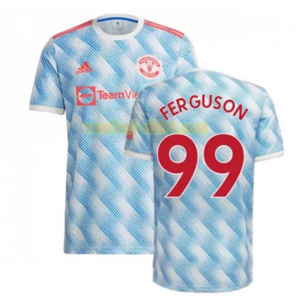 ferguson 99 manchester united uit shirt 2021 2022 blauw mannen