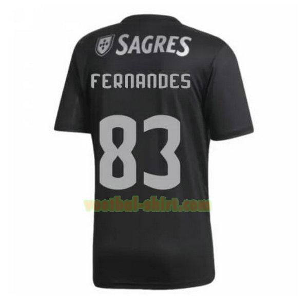 fernandes 83 benfica uit shirt 2020-2021 zwart mannen