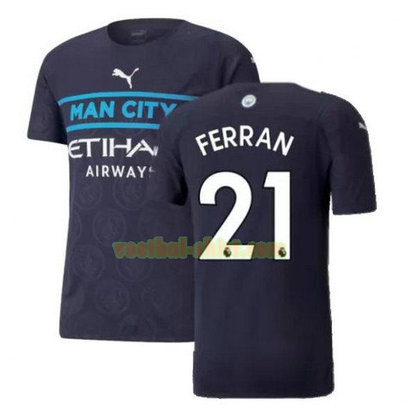 ferran 21 manchester city 3e shirt 2021 2022 zwart mannen