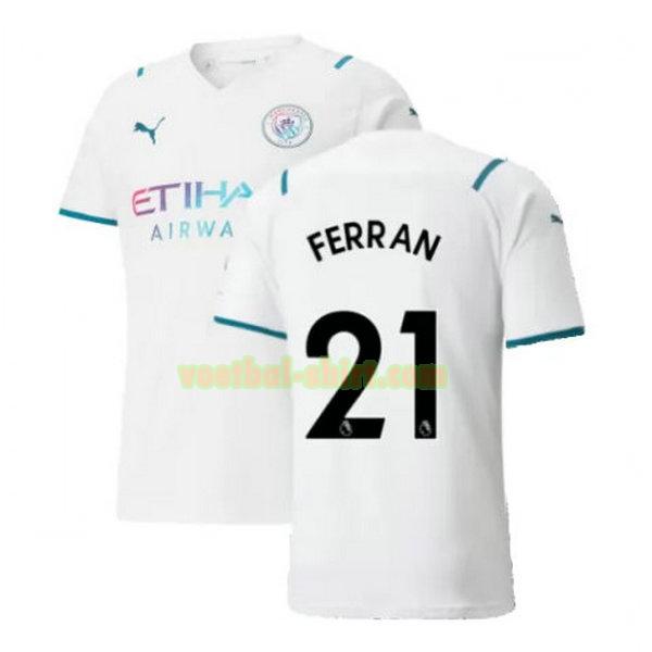 ferran 21 manchester city uit shirt 2021 2022 wit mannen