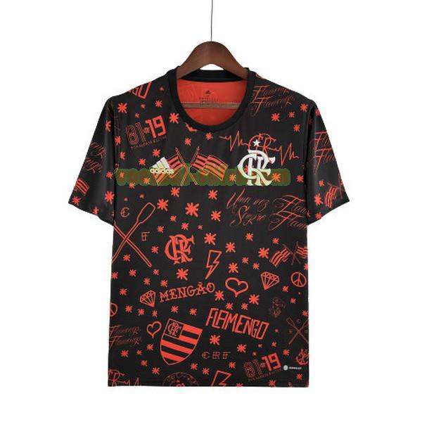 flamengo pre match shirt 2022 2023 zwart rood mannen