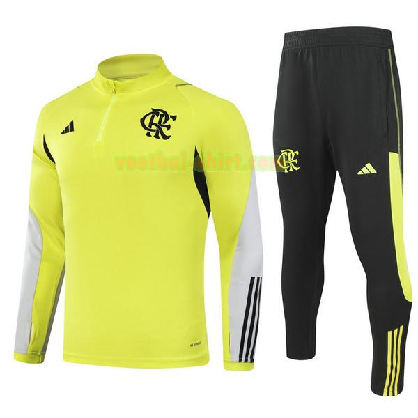 flamengo set half zipper trainingspak 2024 geel mannen