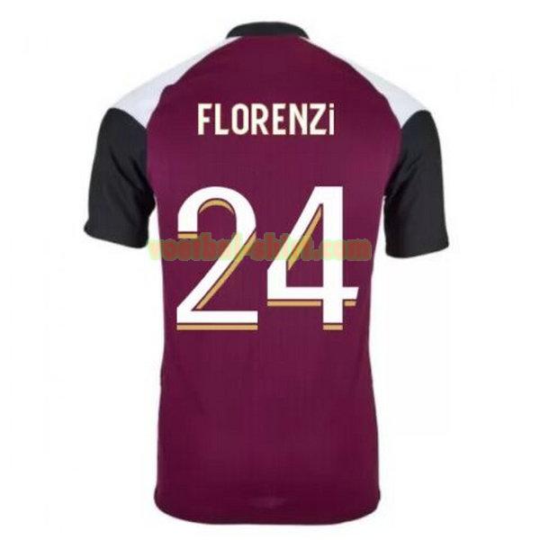 florenzi 24 paris saint germain 3e shirt 2020-2021 purper mannen