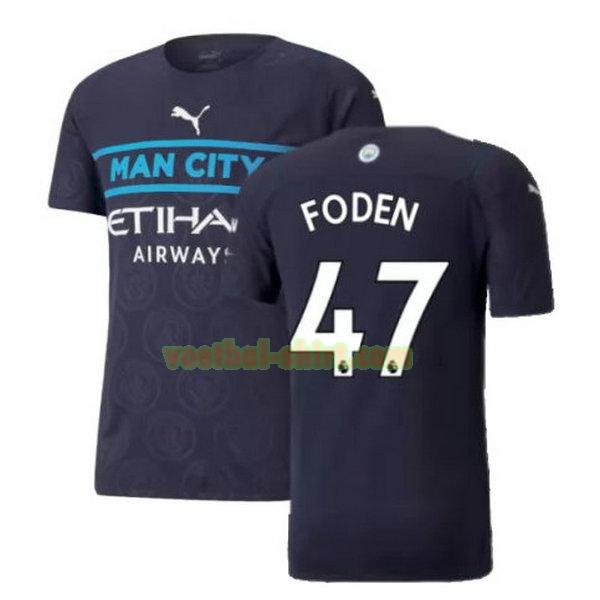 foden 47 manchester city 3e shirt 2021 2022 zwart mannen