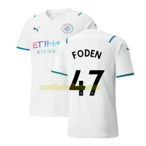 foden 47 manchester city uit shirt 2021 2022 wit mannen