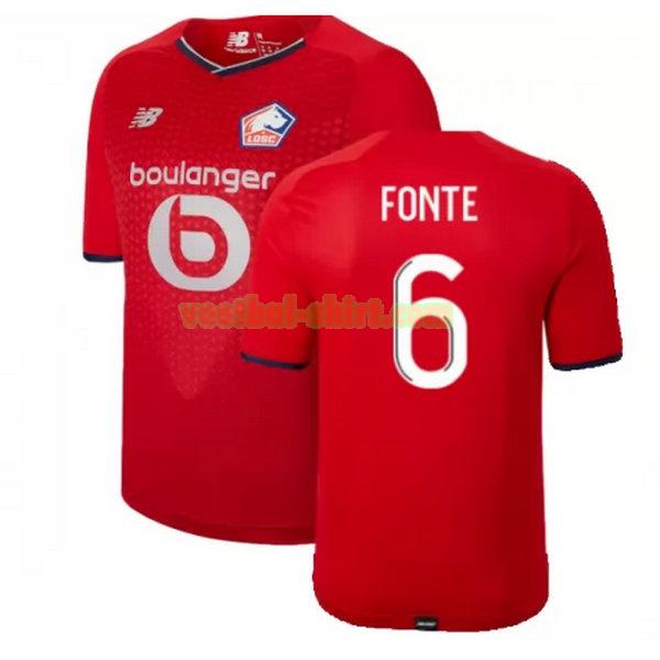 fonte 6 lille osc thuis shirt 2021 2022 rood mannen