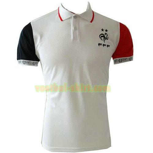 frankrijk poloshirt 19-20 wit rood mannen