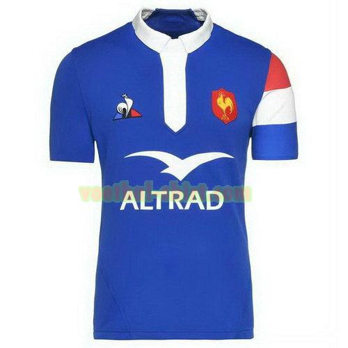 frankrijk thuis rugby shirt 18-19 blauw mannen