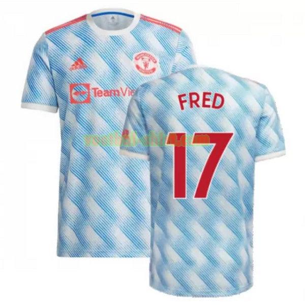 fred 17 manchester united uit shirt 2021 2022 blauw mannen