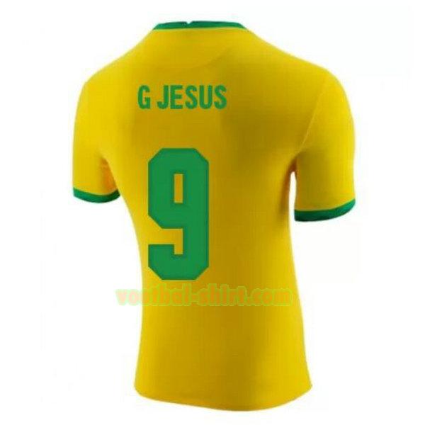 g jesus 9 brazilië thuis shirt 2020-2021 geel mannen