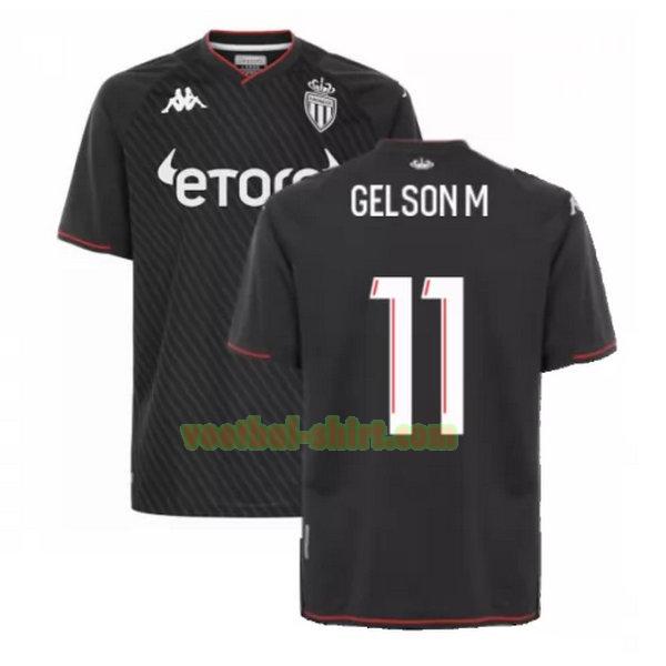 gelson m 11 as monaco uit shirt 2021 2022 zwart mannen