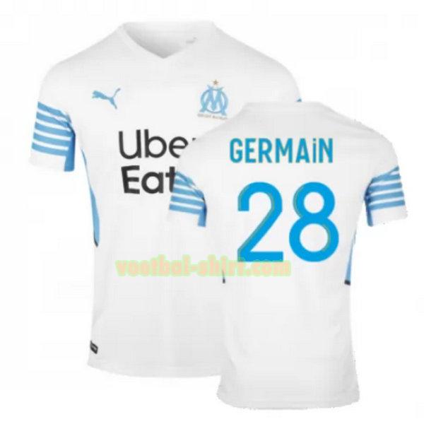 germain 28 olympique marseille thuis shirt 2021 2022 wit mannen