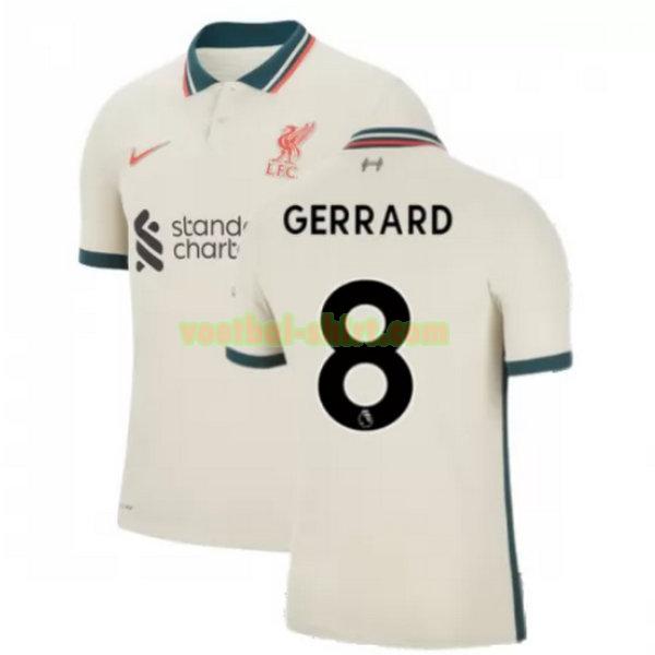 gerrard 8 liverpool uit shirt 2021 2022 geel mannen