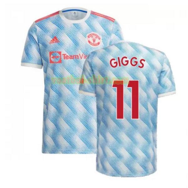 giggs 11 manchester united uit shirt 2021 2022 blauw mannen