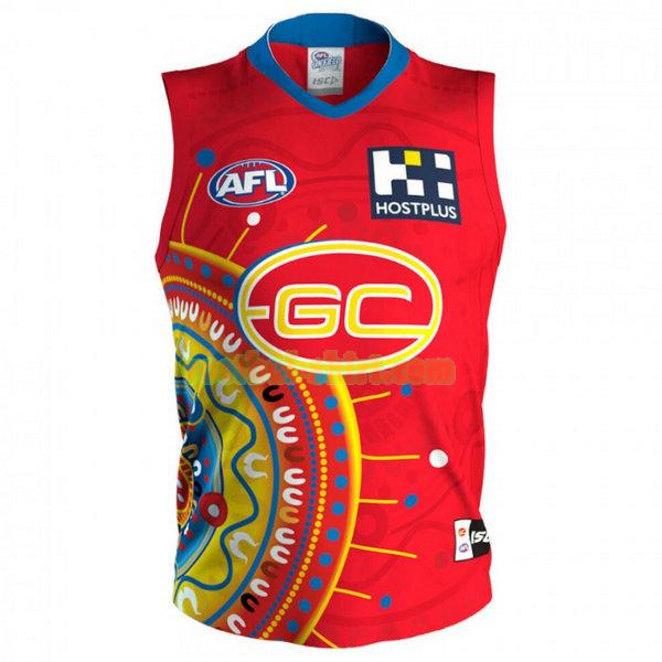 gold coast suns indigenous guernsey shirt 2020 rood mannen