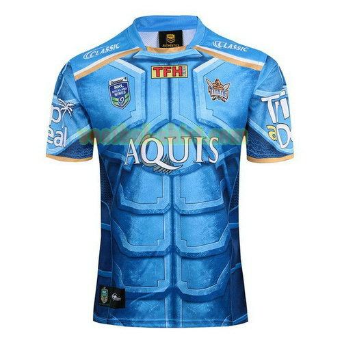 gold coast titans rugby shirt 2017-2018 blauw mannen