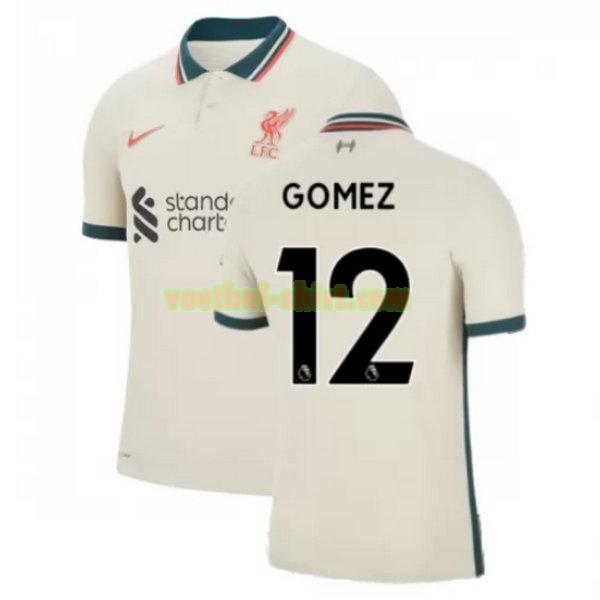 gomez 12 liverpool uit shirt 2021 2022 geel mannen