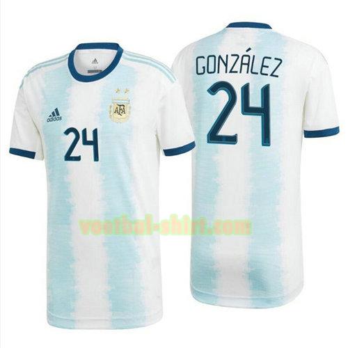 gonzalez 24 argentinië thuis shirt 2020 mannen