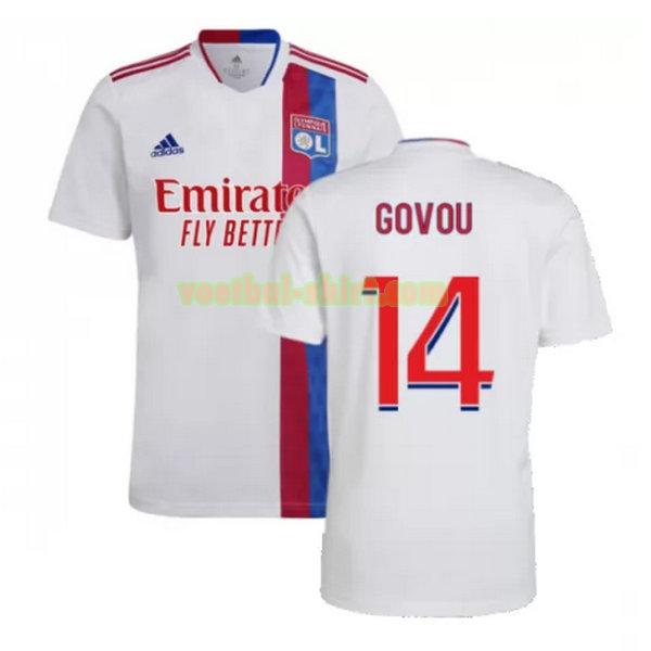 govou 14 olympique lyon thuis shirt 2021 2022 wit mannen