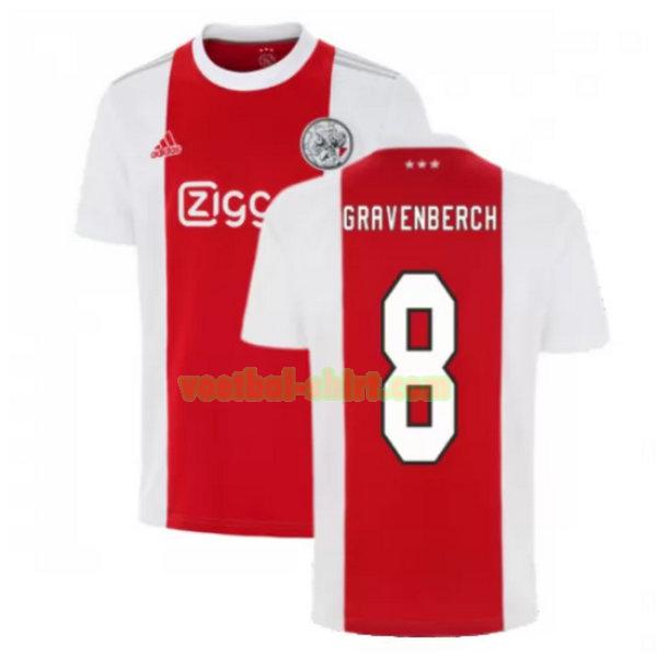 gravenberch 8 ajax thuis shirt 2021 2022 rood wit mannen