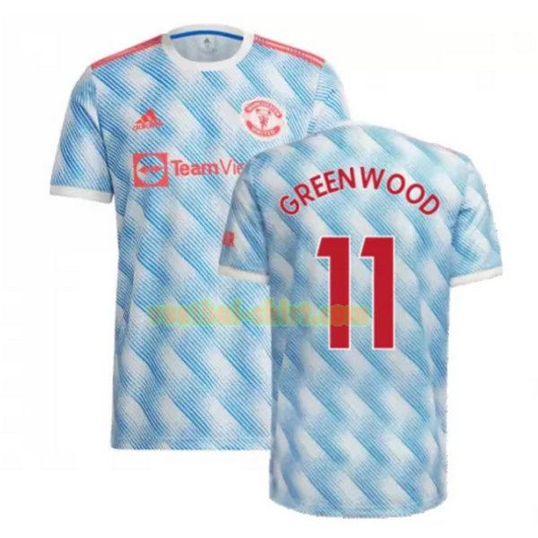 greenwood 11 manchester united uit shirt 2021 2022 blauw mannen