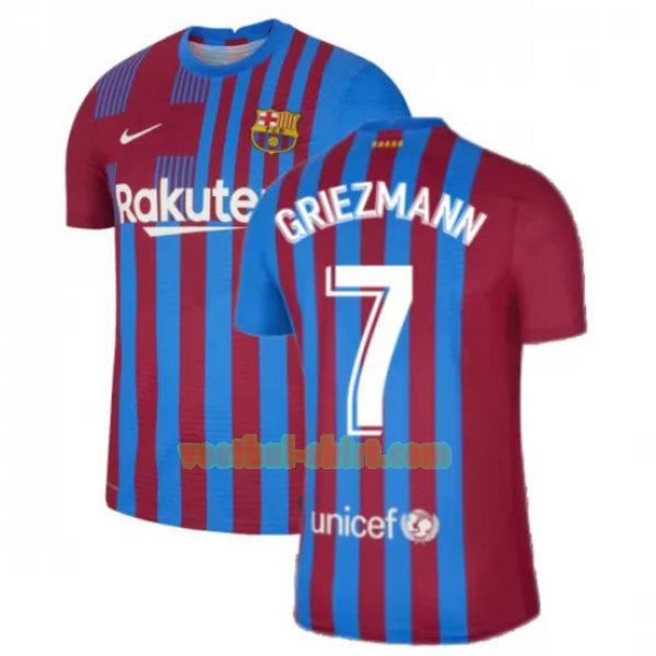 griezmann 7 barcelona thuis shirt 2021 2022 rood wit mannen
