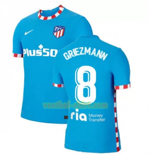 griezmann 8 atletico madrid 3e shirt 2021 2022 blauw mannen