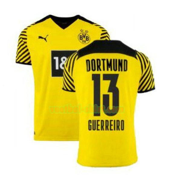 guerreiro 13 borussia dortmund thuis shirt 2021 2022 geel mannen