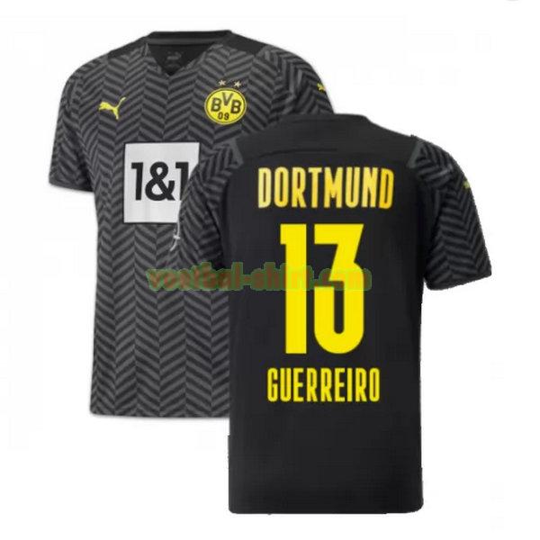 guerreiro 13 borussia dortmund uit shirt 2021 2022 zwart mannen