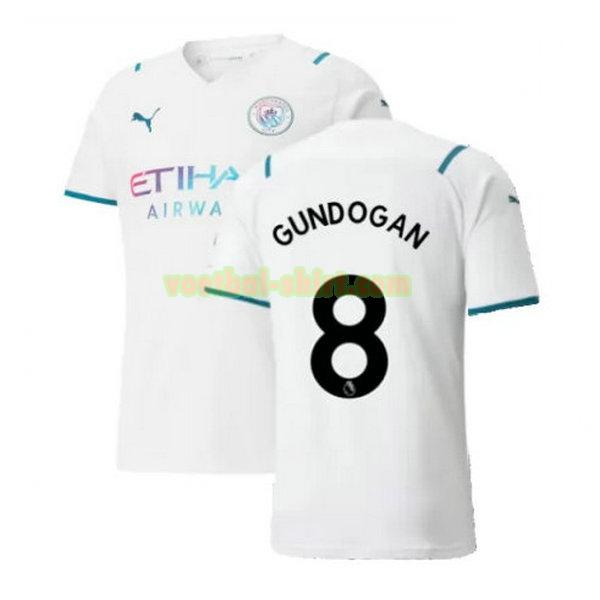 gundogan 8 manchester city uit shirt 2021 2022 wit mannen