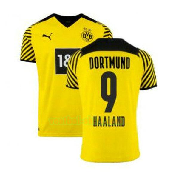 haaland 9 borussia dortmund thuis shirt 2021 2022 geel mannen